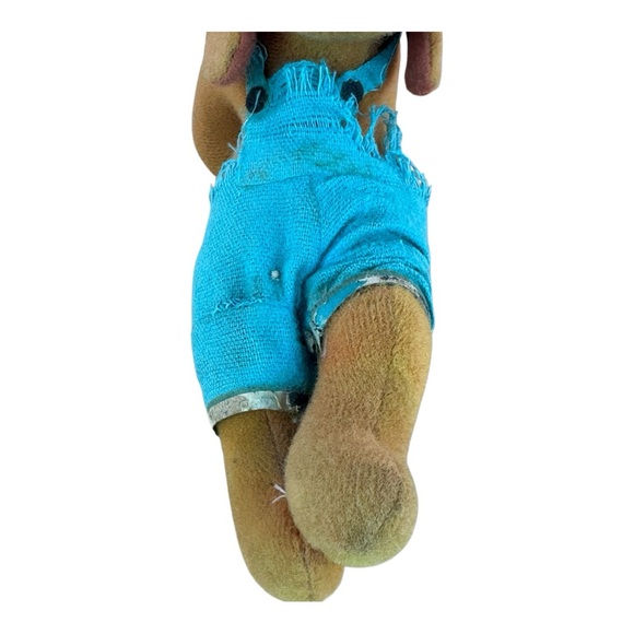 Fun Farm Plush 7" Funnybones Dog Stuffed Toy Relaxed Dog in Bib Overalls - Picture 7 of 12